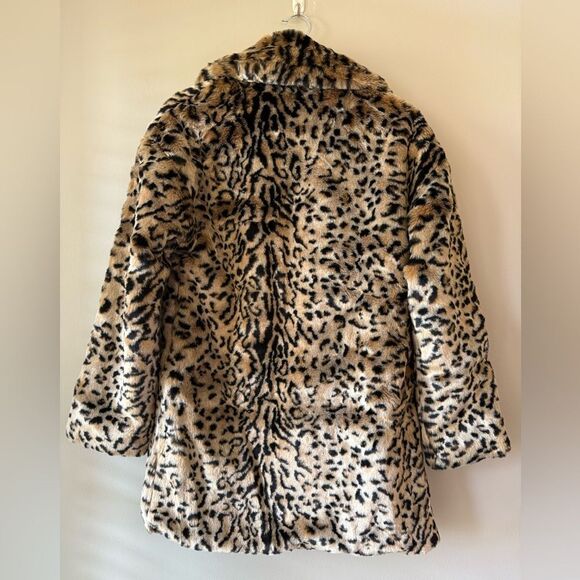 FAUX FUR ANIMAL PRINT COAT - Picture 14 of 16